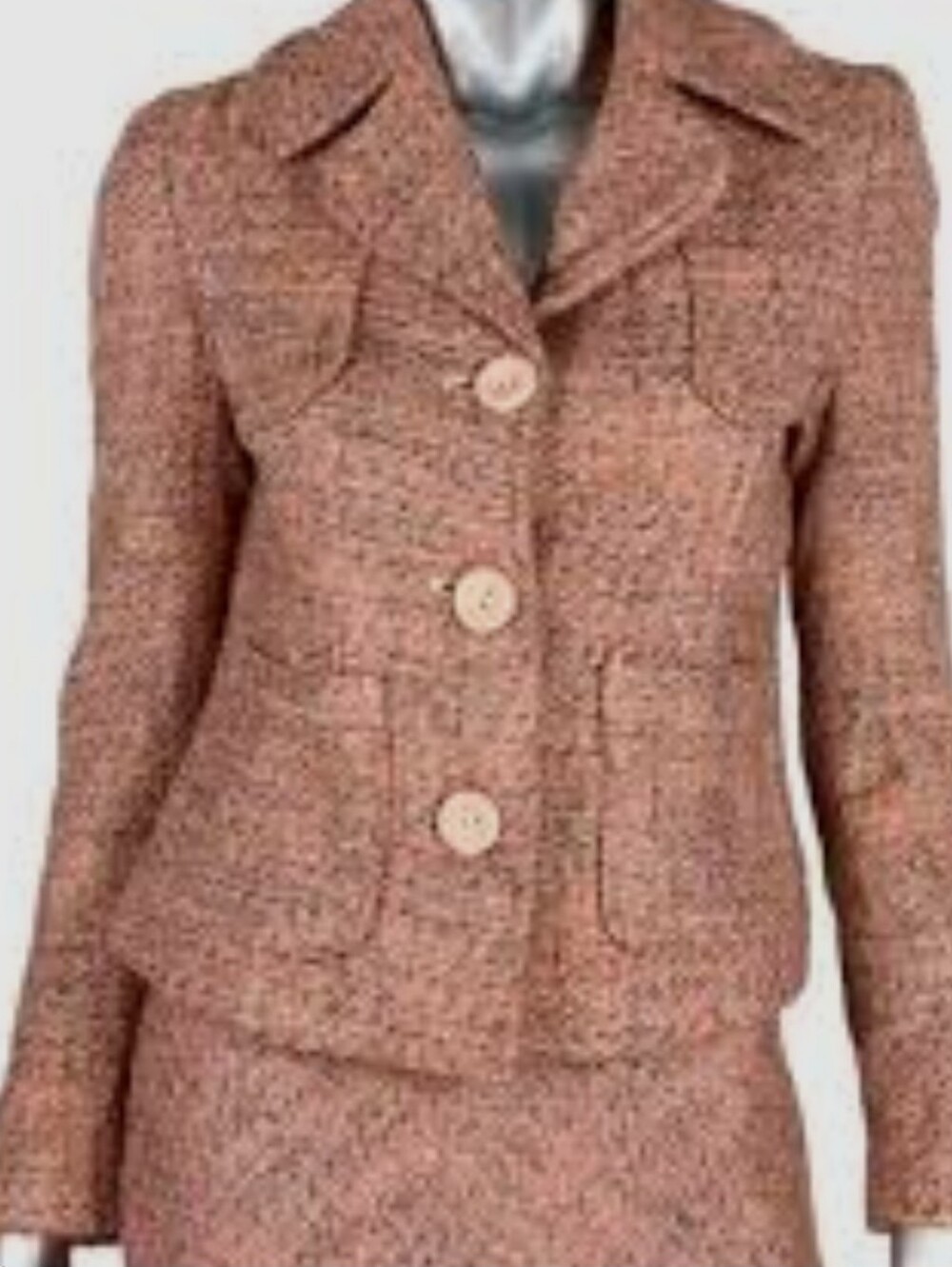 GAP Multucolor Taylored Tweed Jacket Pink HAND made Charms With Zara Slip Dress